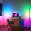 ⁦RGB LED floor atmosphere decorative light dimmable RGB WW CW controlled indoor LED corner standing lighting Living RGB Decor⁩ - الصورة ⁦5⁩